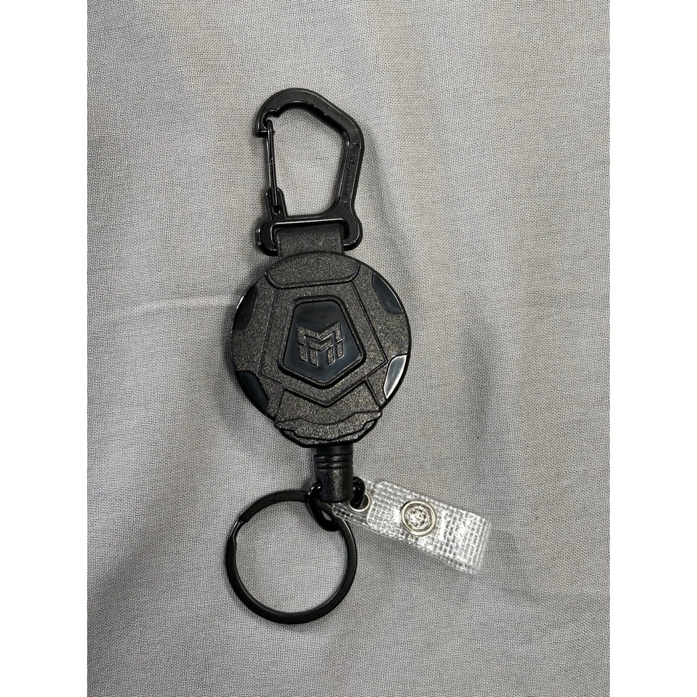 MNGARISTA Retractable Badge Holder, Heavy‎ Duty Carabiner Keychain, Black